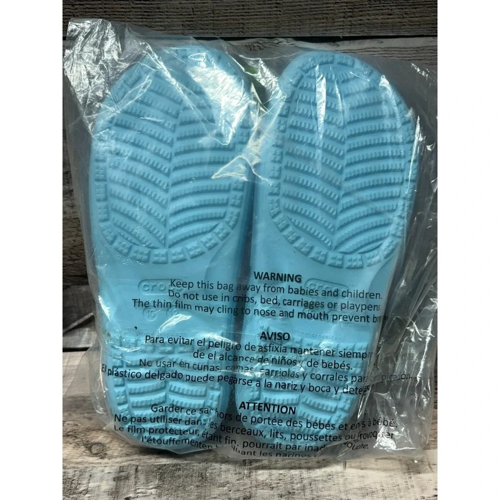 New‎ Crocs Unisex Classic Slide Sandals Blue Men Size 10